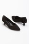 Women's Stiletto and Bag Set Black Suede - 6