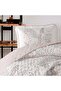 Clasy 100% Cotton Double Bed Cover Set Betina V1 Stone - 3