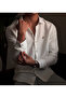 Men's Linen Oversize Long Sleeve Embroidered Seasonal Shirt - 2