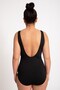 Women's 675 Plus Size Straight Strap Swimsuit Black - 3
