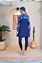 Zipper Detailed Long Sleeve Closed Hijab Swimsuit 3755 - 3