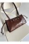 Tunisian Model Hand and Women's Shoulder Bag Bitter Brown - 3
