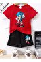 Sonic Printed Children's Summer Shorts-Tee Set