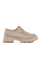 Beige Suede Women's Casual Shoes - 3