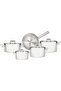 Brava 9 Pieces Stainless Steel Cookware Set with Flat Lid and Tri-ply Base