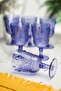 Acrylic Blue 6-Piece Glass & Water Soft Drink Coffee Side Cup 450 ml (Not Glass)