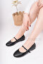 Danya Women's Orthopedic Memory Flex Ballerinas - Round Toe, Black Skin, Memory Sole - 3