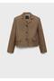 Linen Blend Crop Blazer Jacket - 3