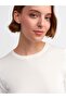 10426 Crew Neck Knitwear Sweater with Buttons on the Back - Ecru - 2