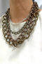 Women's 4 Row Antique Multi Chain Necklace - 5