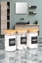 3-Piece Bamboo Vacuum Lid Ear Cotton Makeup Cotton and Cotton Jar Cotton Set 250 ml