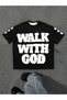 Unisex Walk with God Printed Oversize 100% Cotton T-Shirt