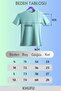 Blue Oversize Back Compass Printed T-Shirt Unisex - 3