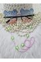 Chain-Chained Children's Glasses with Green Butterfly Pink-Children's Gift-April 23 Gift - 3