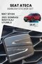 مجموعة ملصقات مطلية بشعار Seat Ateca - أسود غير لامع / مكياج بعد 2021