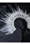 Shiny Crystal Stone and Feather after Henna Special Day Bridal Crown - 4