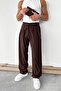 Brown Basic Premium Fabric Trousers - 3