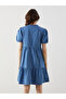 Indigo Stretch Collar Women's Jean Dress - 4