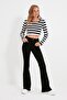 Women's Black Lycra Spanish Super High Waist Jeans Pants - 2