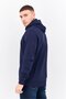 Men Hooded Brand Logo Long Sleeves Sweatshirt, Navy - 2