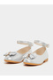 Embellished Accent Ankle Strap Ballerina Shoes with Buckle Closure - 2