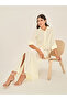 Solid Collared A-Line Shirt Maxi Dress