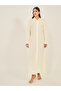 Solid Collared A-Line Shirt Maxi Dress - 3