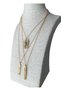 Zircon Stone Necklace with Steel Chain - Love - 3