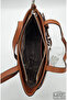 Dark Brown Tan Hand and Shoulder Bag with Belt Detail - 3