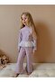 Girl's Bow Detailed Tulle Stylish Bottom Top Set Eid - 3