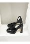 25Y8249 Front Closed Side Open Ankle Strap 10cm Platform Heel Shoes Women - 2