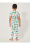 All-Over Print Round Neck T-Shirt and Pyjama Set - 4