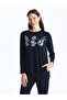 Crew Neck Floral Long Sleeve Women's Blouse