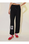 Graphic Print Cuffed Joggers with Drawstring - 2