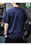 Made Printed Men's Cotton Combed Crew-Neck Navy Blue T-shirt - 2