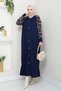 Women's Leopard Sleeve Mercerized Knitwear Cardigan - 3
