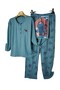 New Season Plus Size Combed Cotton Pajama Set - 2