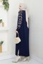 Women's Leopard Sleeve Mercerized Knitwear Cardigan - 7