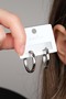 Women's White Color Tarnish-Resistant Steel Hoop Earrings - Daily Stylish Model
