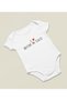 I Love Mom & Dad Written Cotton Soft Bodysuit, Unisex I Love Mom & Dad Bodysuit with Snap Fasteners - 2