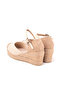 Real Handmade Toe Straw Platform Wedge Heel Linen Straw Espadrille Handmade - 3