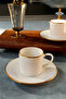 Sena 4 Piece 2-Person Gilded Porcelain Coffee Set - 3
