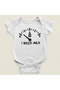 Design I Need Milk Written Cotton Soft Unisex Snap Body Bodysuit