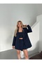 Women's Navy Blazer Jacket Bustier Skirt Set - 3