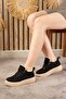 Daily Women's Black Boots Lace-Up High Thick Sole Fur Oval Toe Suede Lightweight Bootie 1701 - 2