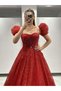 Princess Model Design Stone Embroidered Fake Sleeve Detail Evening Dress Lg2039 - 3