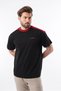 Black Crew Neck Printed Men's T-Shirt E7114 - 2