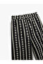 Elastic Waist Cotton Brodeled Trousers - 3