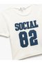 Crew Neck Cotton Crop Embroidered Short Sleeve T-Shirt - 3