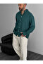 Dark Green Fresh Fabric Basic Shirt G-5138/12